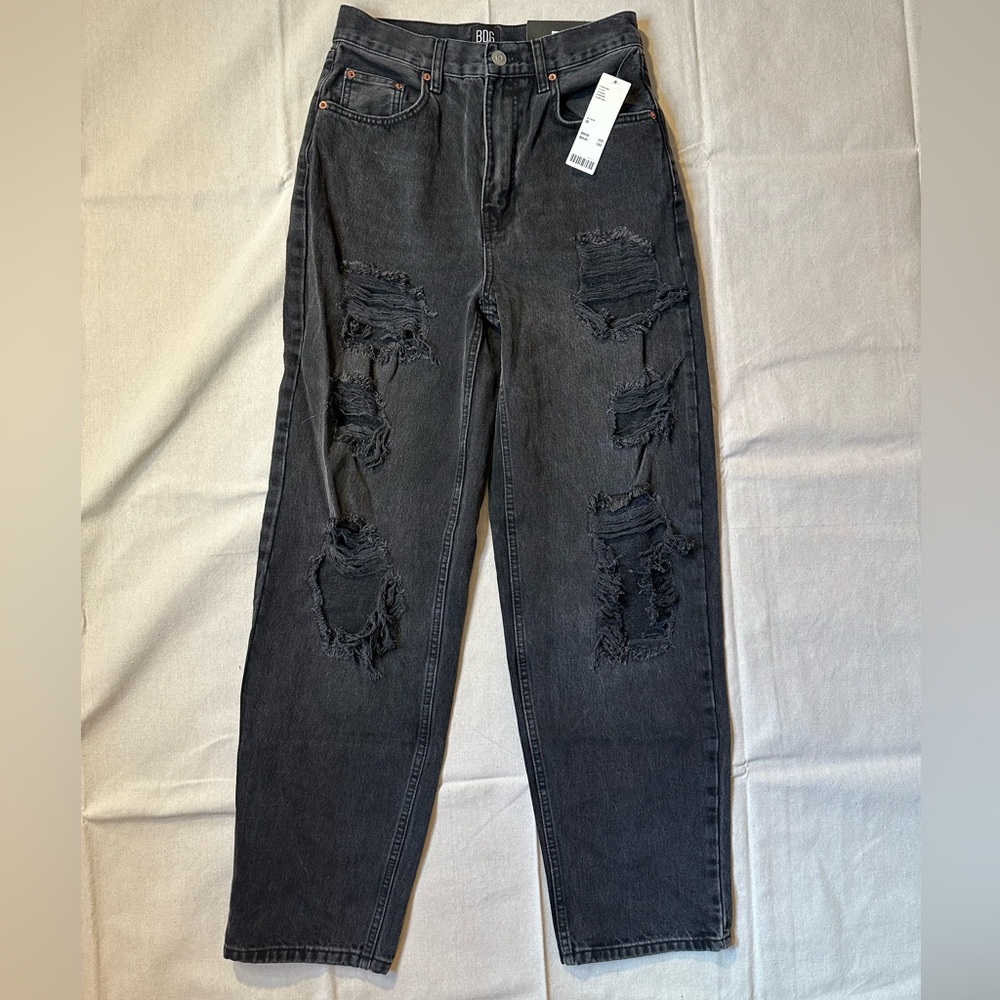 BDG Charcoal Ripped Boyfriend Jeans